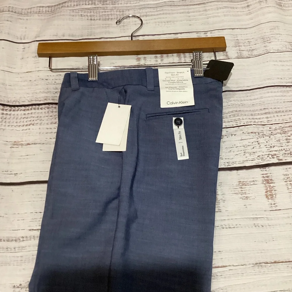 78. Calvin Boys Blue Suit Trousers Euc Size 12